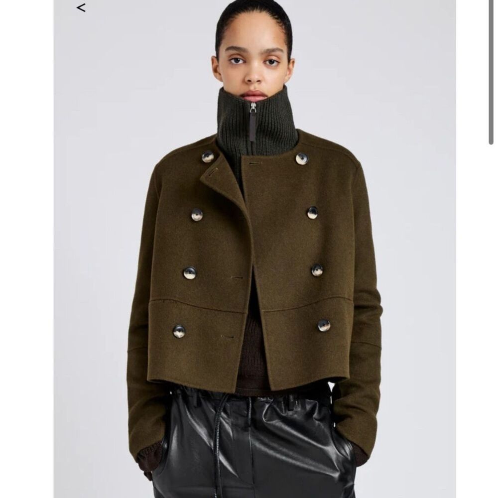 Proenza Schouler white label Courtney in Double Face Wool Cropped Sz 6